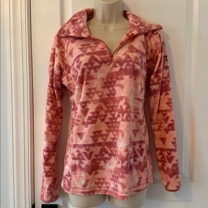 Columbia Women's Pink Geometric Cowl Sweater
